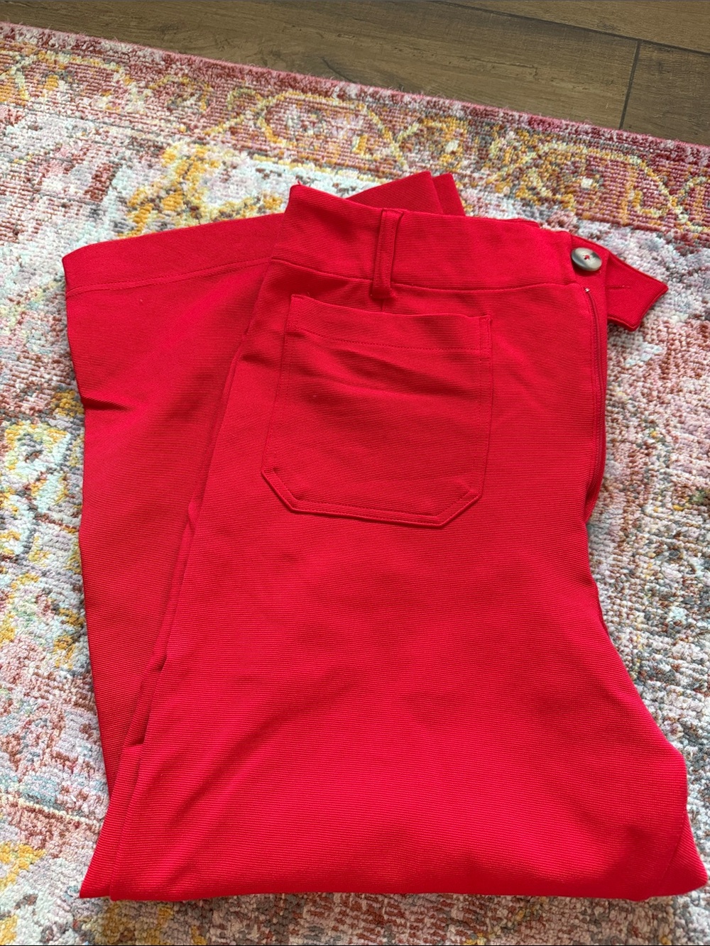 Maeve Red The Colette Stretch Pants
